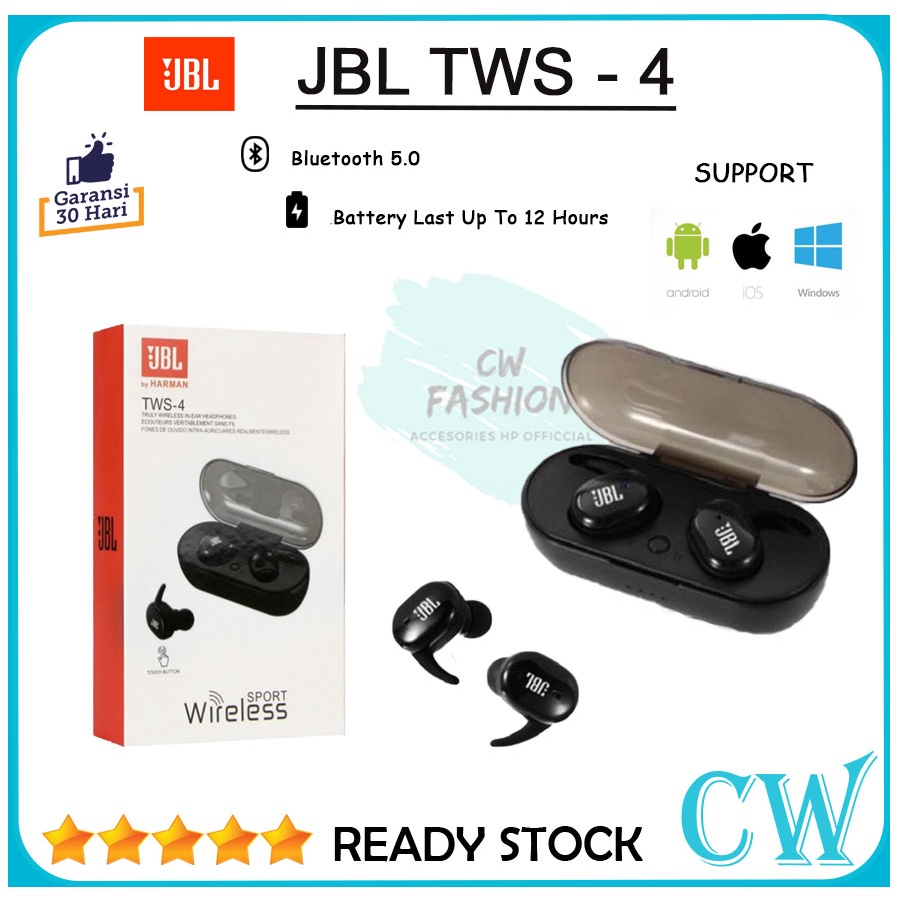 JBL TWS 4 EARPHONE WIRELESS HEADSET BLUETOOTH JBL TWS 4 HANDSFREE BLUETOOTH JBL