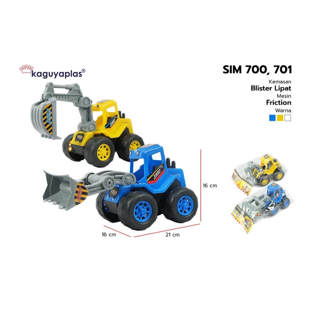 Mainan SIM700 SIM701 Super Scoop Construction