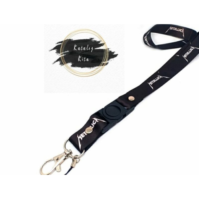 

Lanyard METALICA tali lanyard BAND gantungan kunci name tag id card kartu nama / tali lanyard gantungan leher