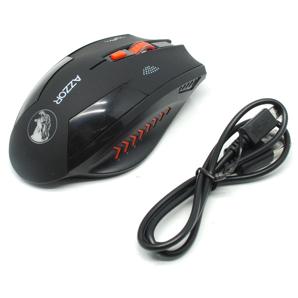 Grab medan Azzor Mouse Gaming Wireless Rechargeable USB 2400 DPI 2.4G