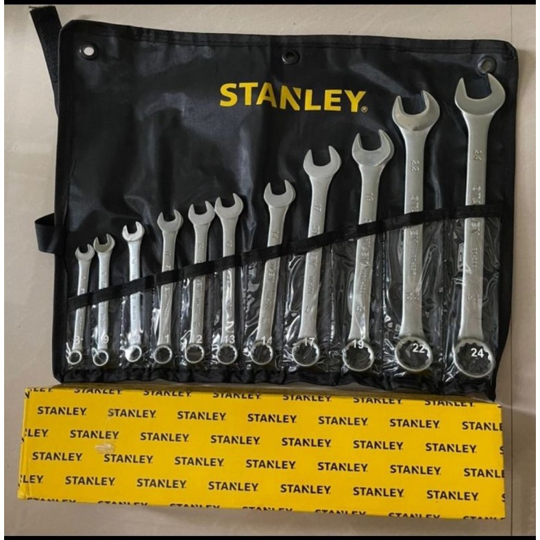 STANLEY KUNCI RING PAS SET 11 PCS 8-24 MM COMBINASI WRENCH SET