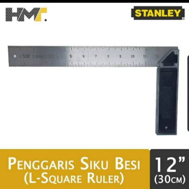 

(NL)STANLEY L-SQUARE ruler 12in/300mm pengaris siku ukuran derajat