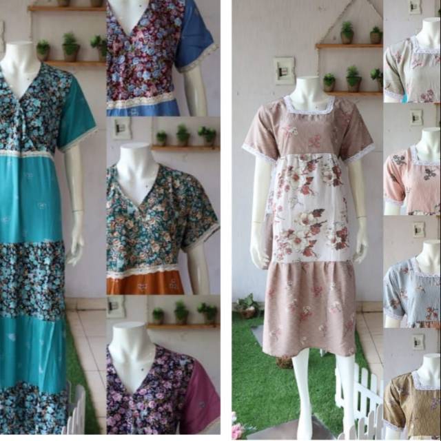 Homedress daster renda rayon Nafra Qonita Batik