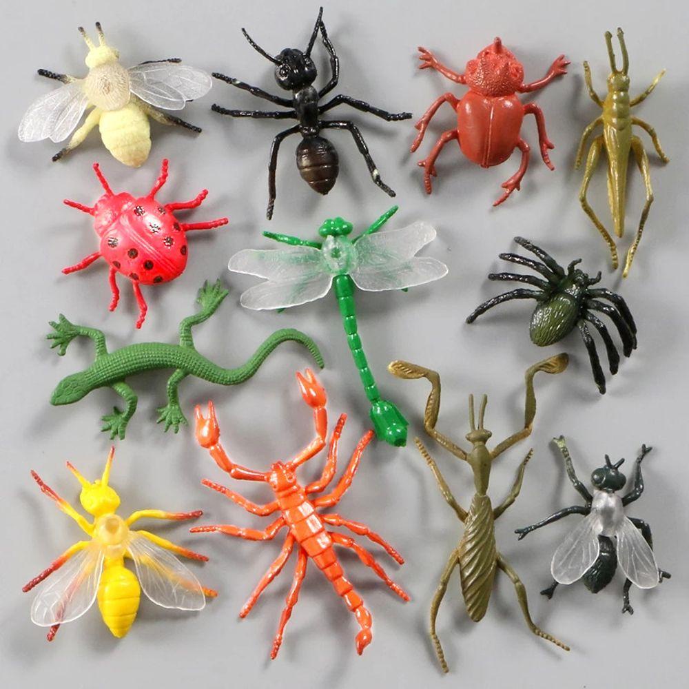 Lanfy Simulasi Mainan Model Serangga Anak Hadiah Kecoa Kumbang PVC Spider Angka Realistis Patung Serangga