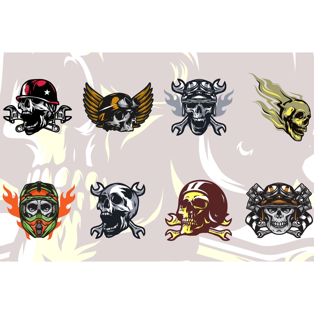 48 Mega Bundle Skull Rider - Coreldraw