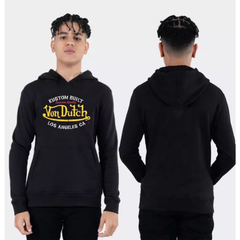 Von Dutch Jaket Hoodie Kustom Build 64855 black