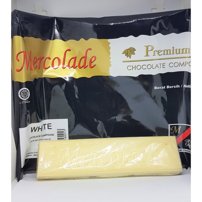 Mercolade Premium Dark Coklat Compound / dcc cooking chocolate coklat - MERCOLADE WHITE