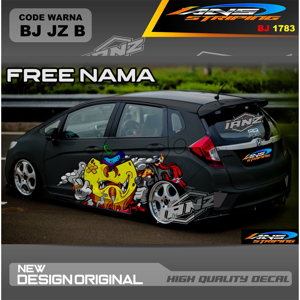 STIKER VARIASI MOBIL HONDA JAZZ AGYA AYLA AVANZA DLL / STIKER DECAL MOBIL ANIMASI / STIKER MOBIL