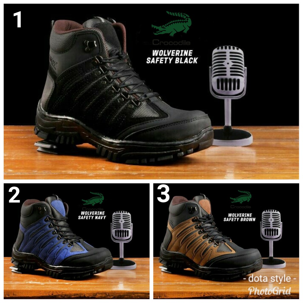 SEPATU PRIA BOOTS SAFETY CROCODILE HAULER MURAH