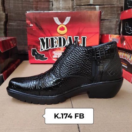 Sepatu kulit pria PDH semi boots polri TNI security guard PNS sepatu Kerja formal Tampil lebih keren