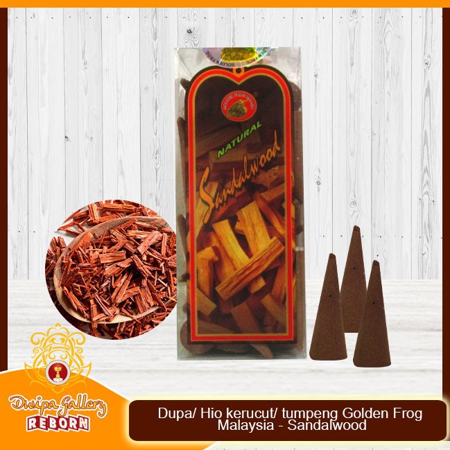 Dupa/ Hio kerucut/ tumpeng Golden Frog Malaysia - Sandalwood