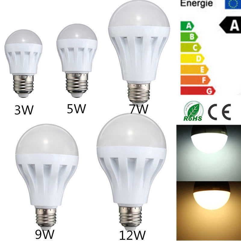 Lampu Bohlam LED E27 3W 5W 7W 9W 12W 15W / 15W Hemat Energi Warna Warm / Cool White