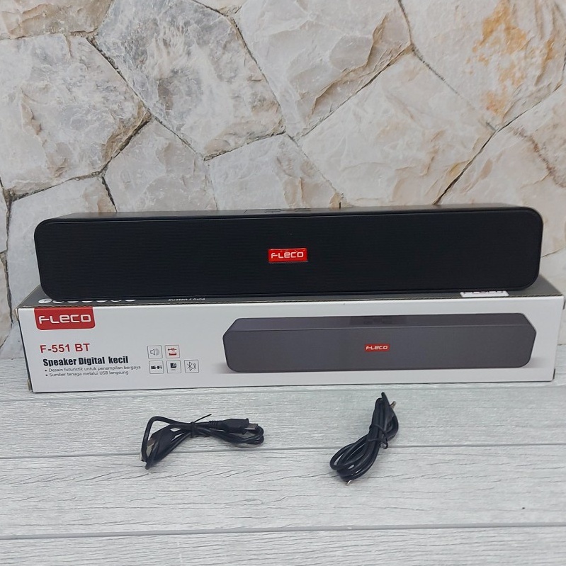 TERBARU~Speaker Soundbar Bluetooth Wireless FLECO F-551 BT | Speaker Digital Soundbar FLECO F-551BT | Speaker tv speaker Laptop speaker komputer dan HP Bisa Bluetooth FLECO F 551 BT | Soundbar Panjang Hitam Elegan | FMS