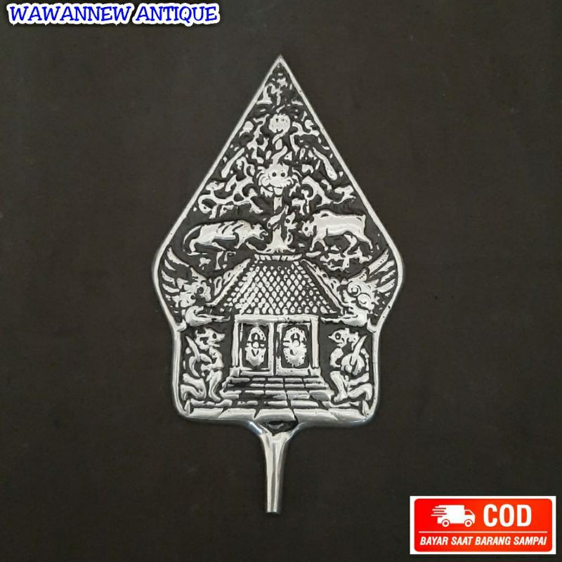 Aksesoris Gunungan Wayang Aluminium Antik Murah 20cm