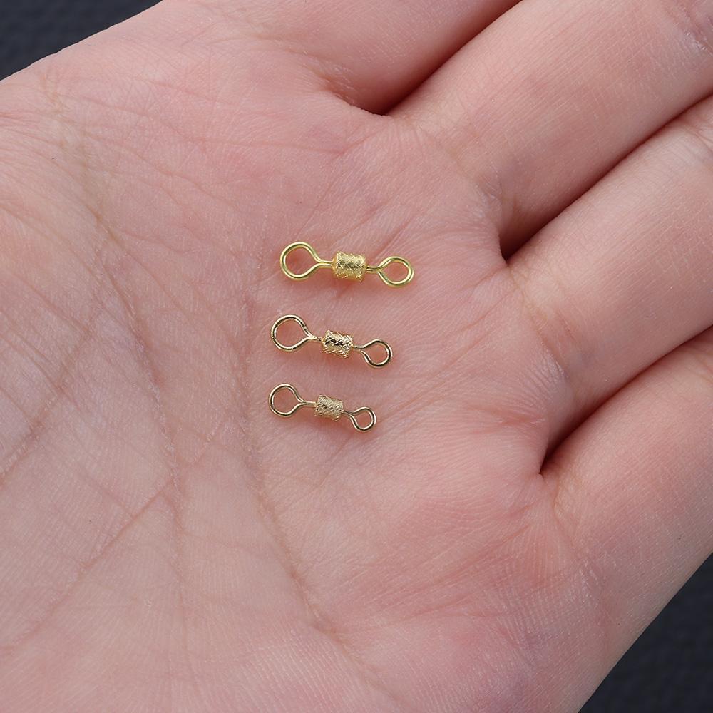 Top 100pcs Konektor Memancing Rolling Swivel New Stainless Steel High Quality Bearing Barrel