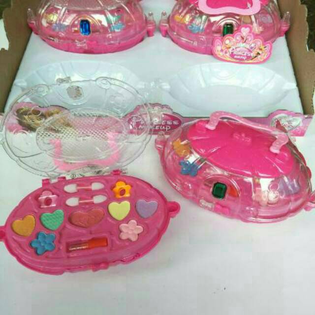 Mainan Make Up Anak Princess Beauty Case Tas Koper Kerang Unik Bagus Lucu