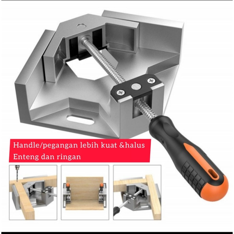 Taffware Corner Clamp Catok Klem Kayu Sudut Siku Swing Jaw Vise Catok