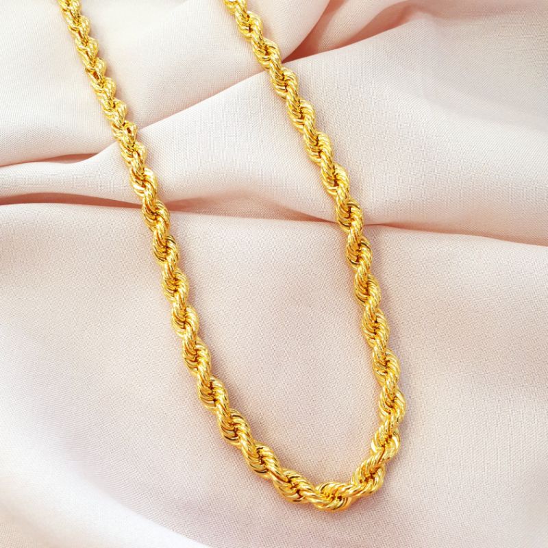 [NEW] Kalung dewasa model tambang 15 gram emas asli kadar 420