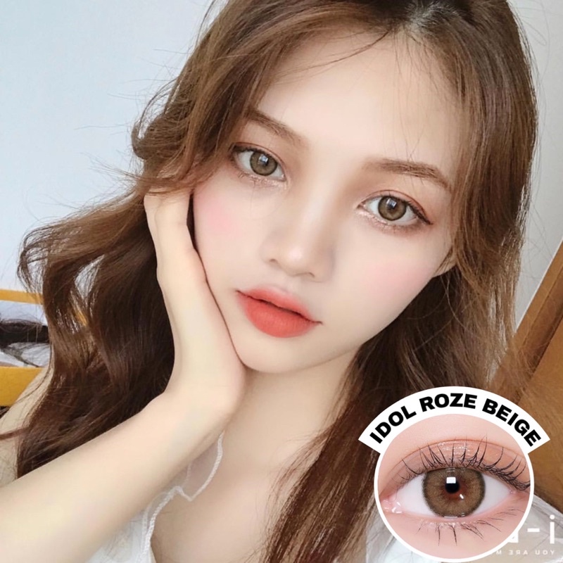 Softlens Princess Idol Roze Nude / Olive / Beige / Charcoal / Abu / Coklat / Green Normal Minus Beda Minus