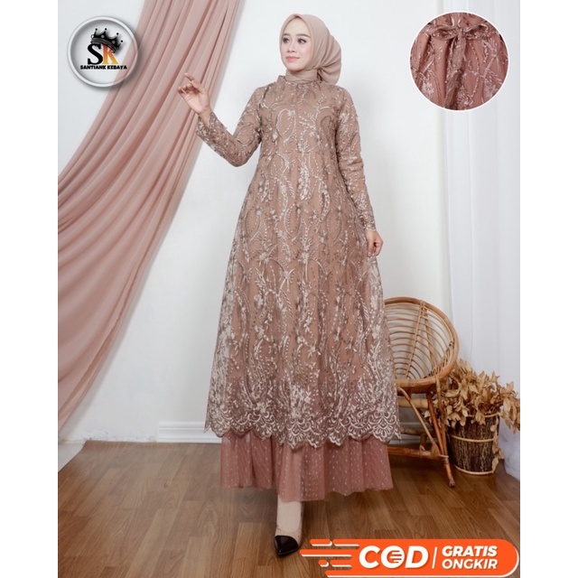 Gamis Dress Kebaya Modern Tutu Tille Pesta Kondangan Lamaran Wisuda Kekinian By santiank kebaya