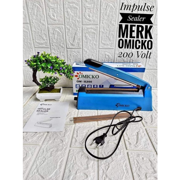 Impulse Sealer Merk Omicko Ready 2 ukuran 200 MM & 300mm Type Ukuran 20cm & 30cm/ Alat Press / Alat 