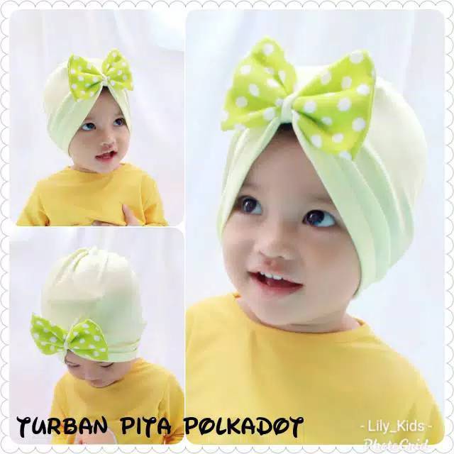 Turban Pita Polkadot / Turban Anak / Turban Bayi