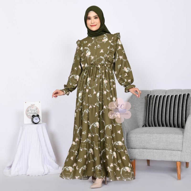 [BISA COD] LCFASHION - GAMIS AZKIA | MAXI AZKIA | LONG DRESS AZKIA | GAMIS PREMIUM LEBARAN | GAMIS W