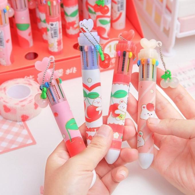 

Pulpen 10 warna cherry lucu - random cherry