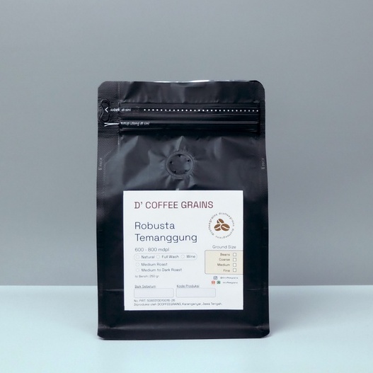 

Robusta Temanggung Wine Roasted 250 gr - (Biji Kopi/Kopi Bubuk)