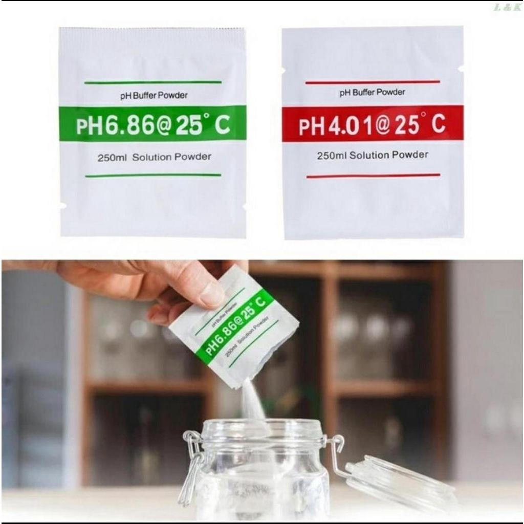 PROMO ISI 2 bubuk kalibrasi PH meter Buffer powder solution / SET BUBUK KALIBRASI