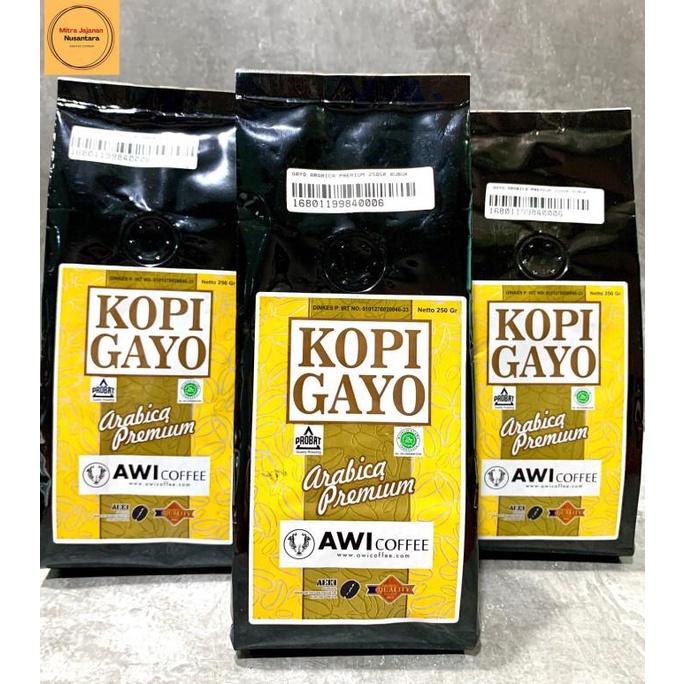 

Buruan Kopi Gayo Arabica Premium Awi Coffee - 250 Gram (Kopi Bubuk) Trendi