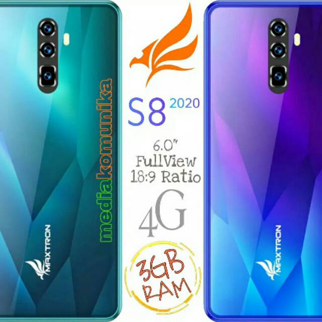 (RAM 3GB - 4G) MAXTRON S8 2020 ANDROID 4G 6.0" FULLVIEW  RAM 3GB ROM 16GB (HP ANDROID MURAH)
