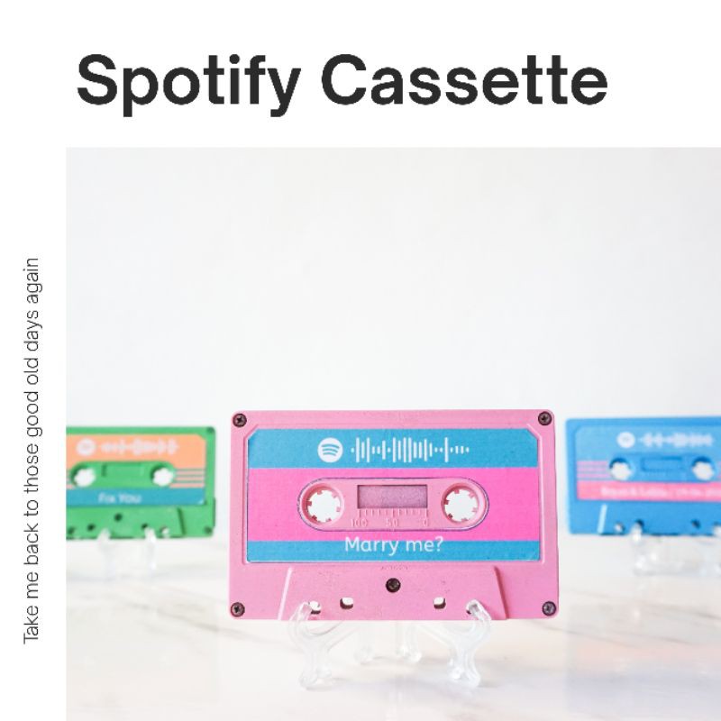 Rarity - Cassettify | Spotify Casette | Kaset Pita | Acrylic Spotify | Kaset Pita Custom | Kaset Pit