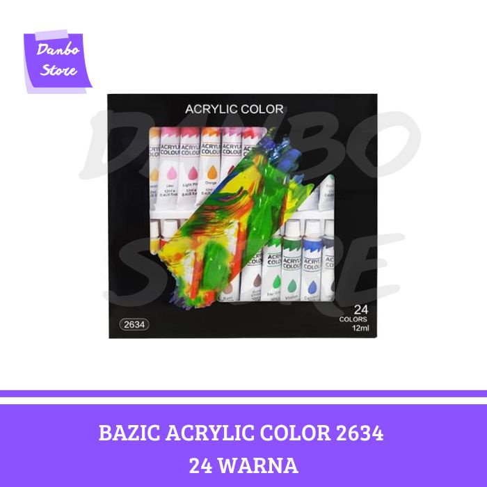 

CAT AKRILIK BAZIC ACRYLIC COLOR 24 WARNA