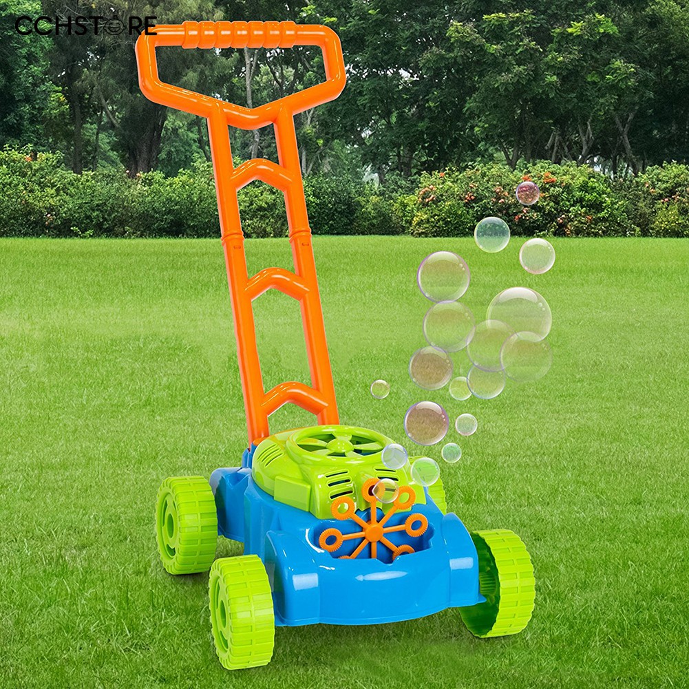 kids play lawn mower