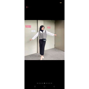 (NEW) KEMEJA CROP TOP KEMEJA KOREA KOTAK KOTAK