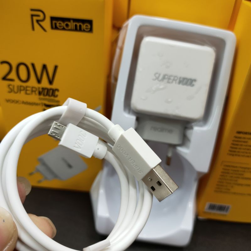 CHARGER REALME 20W MICRO USB SUPERVOOC FAST CHARGING 5V 4A CHARGER REALME ORIGINAL