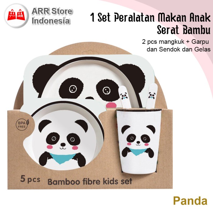 Tempat Makan Bayi Gift Babiesfirst Bamboo Feeding Set Tempat Alat Makan Anak Bayi Panda