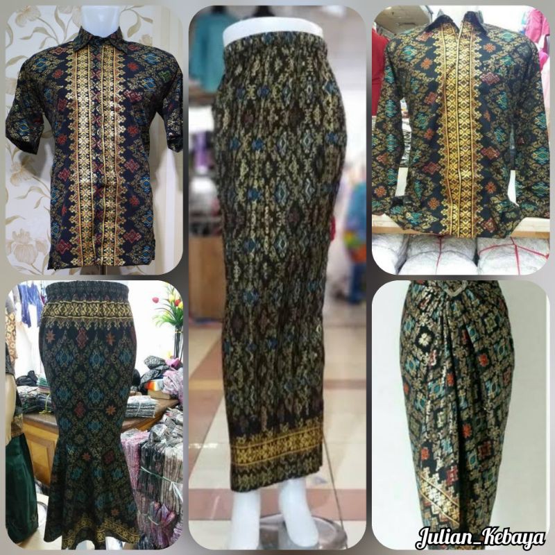 COUPLE BATIK KEBAYA / COUPLE KEBAYA BATIK / ROK JUMBO / COUPLE KEMEJA BATIK PRIA MODERN ROK KEBAYA B