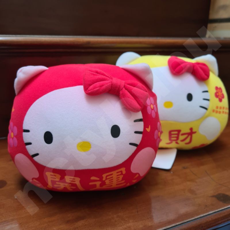 Hello Kitty Bu Dao Ong Set Daruma Toy Japanese Plush Doll Sanrio