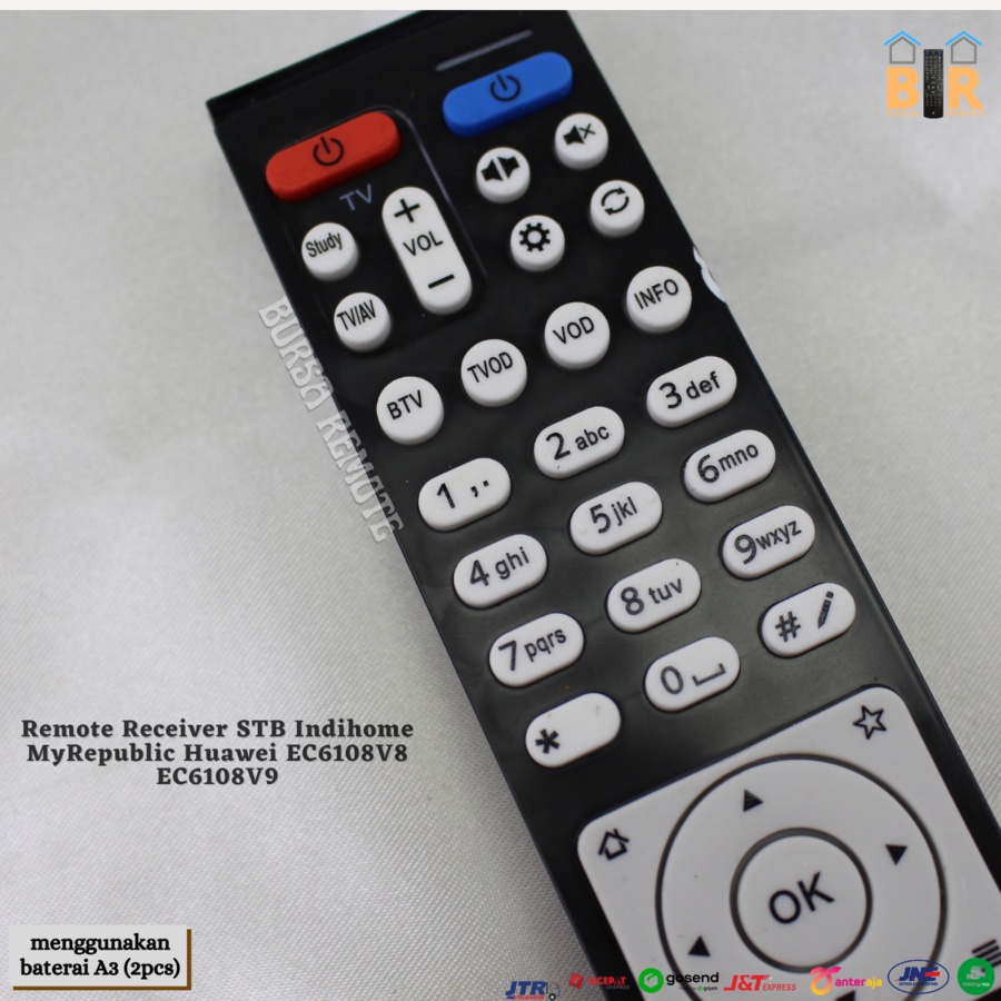 Remote Receiver STB Android TV BOX ZTE ZXV10 B860H B760H Indi MNC PLAY Speedy TV ZTE My republic v5 v4