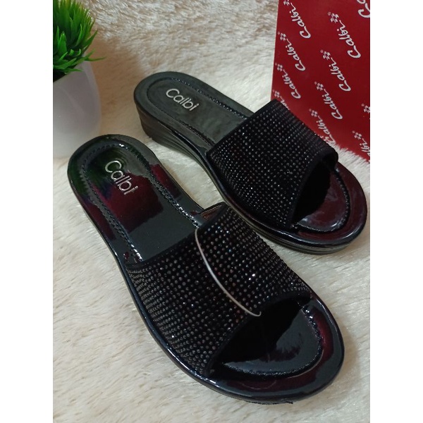 SENDAL CALBI FLAT RAX.1292 HITAM ORIGINAL