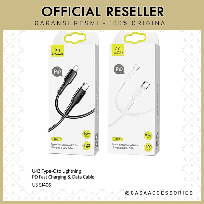 USAMS KABEL DATA iPhone 11 / 11 Pro Max / 12 /12 Pro Max TYPE C TO LIGHTNING