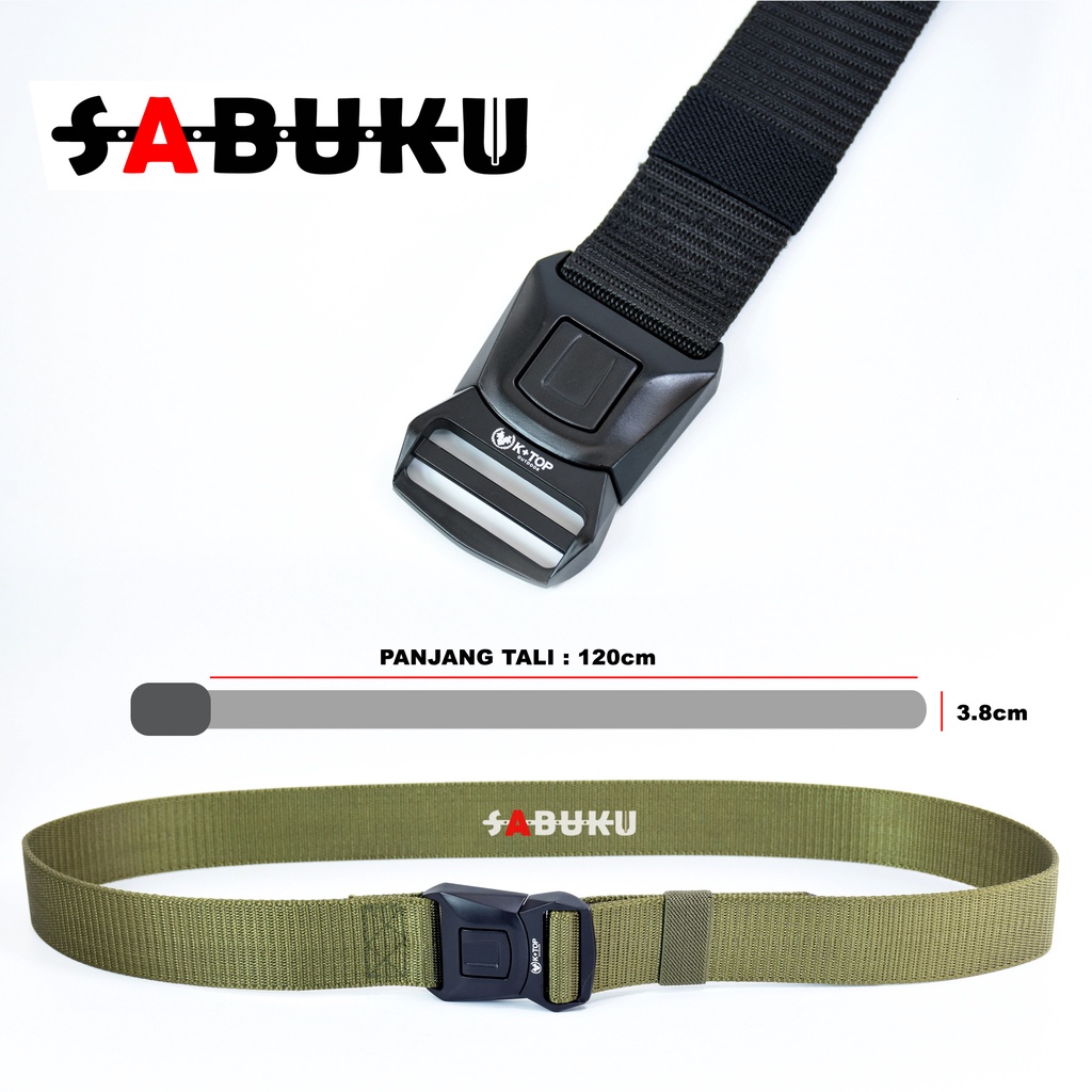 Ikat Pinggang Pria Nylon Kanvas Gesper NYLON Kepala Besi Tactical Belt Sabuk Pria Men Belt - 166