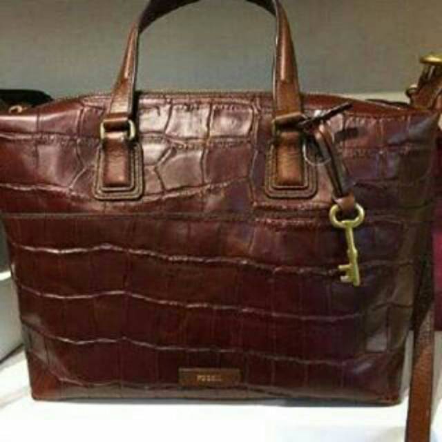 Fossil Julia Satchel Croco