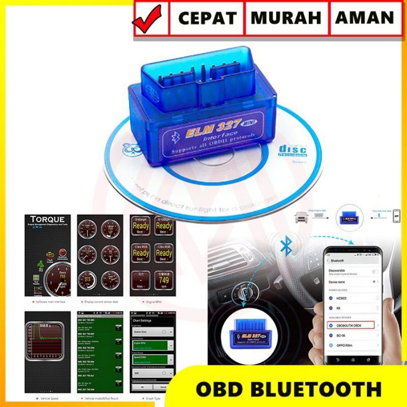 TOOL SCANNER INJEKSI MOTOR YAMAHA OBD2 DIAGNOSTIC SCAN Mini ELM 327