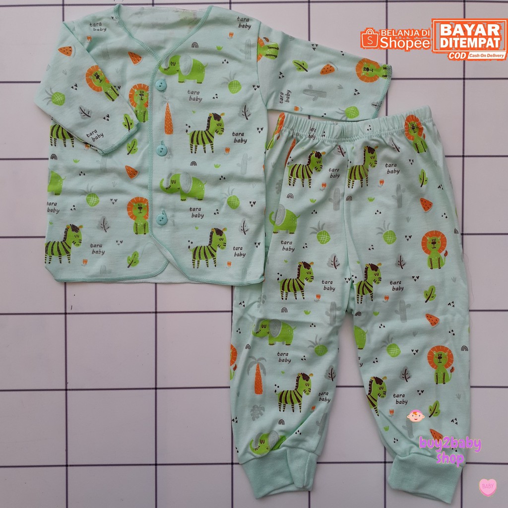 Setelan piyama panjang Tara Baby Zoo Series usia 0-3 Bulan 1 PCS