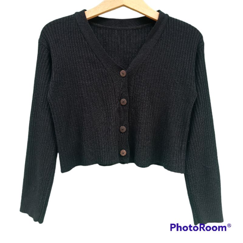 Thrift Cardigan Rajut Crop Lidi Premium
