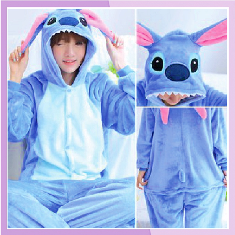 KOSTUM KIGURUMI ONESIE BAJU PIYAMA STITCH DEWASA