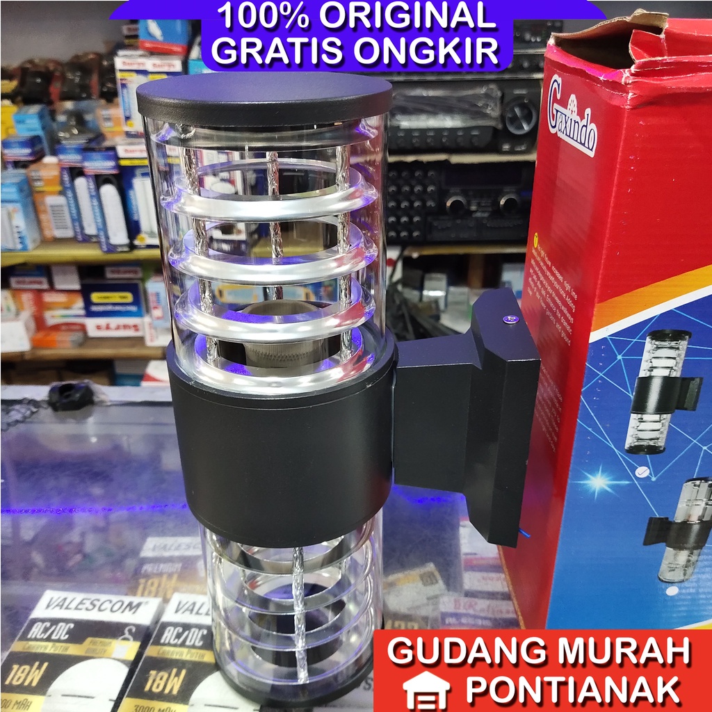 Lampu Dinding Ornamen Hiasan Tiang 2 Mata Lampu